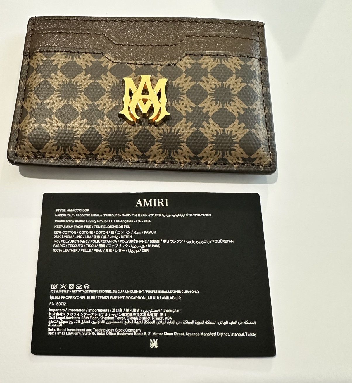 Amiri ONLY EUROPE Card holder brown Amiri Size ONE SIZE - 2 Thumbnail