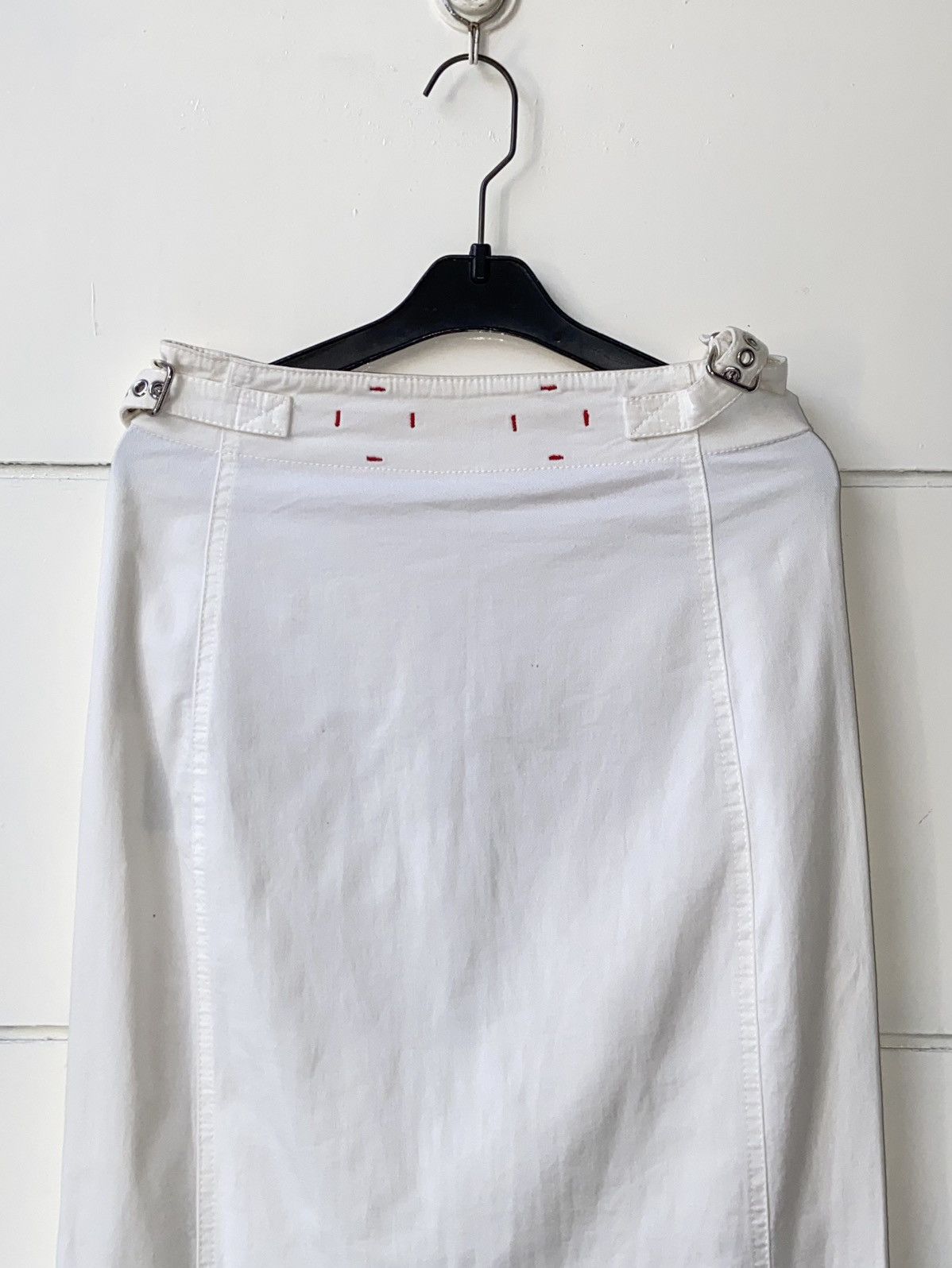 Prada PRADA White Midi Skirt Size 23" - 2 Thumbnail