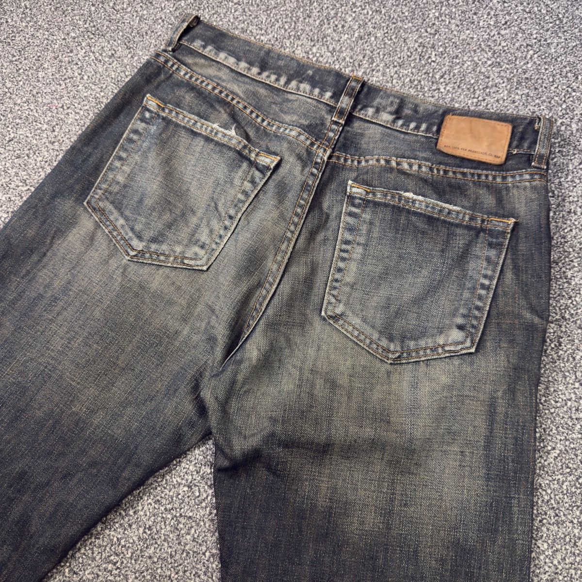 Seditionaries 90s Slim Boot Fit Gap Distressed Rusty Denim Size US 31 - 8 Thumbnail
