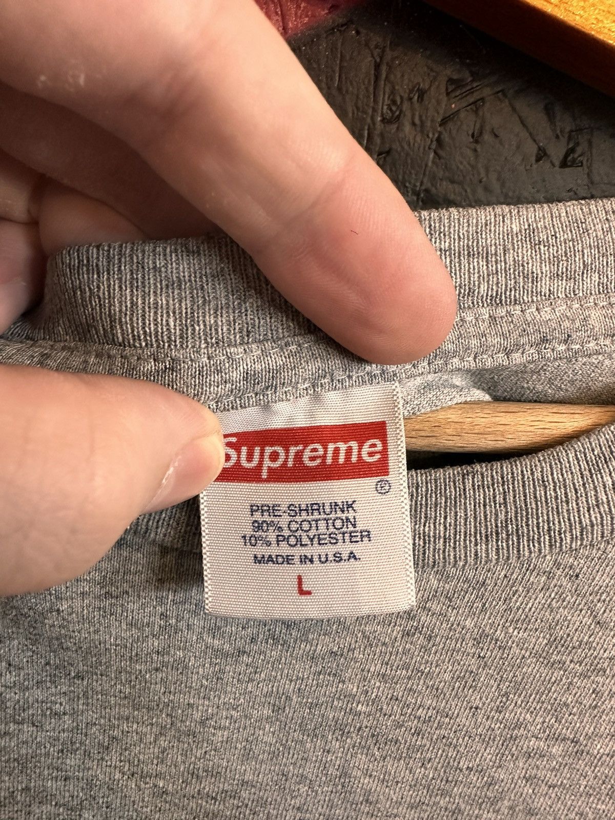 Supreme Supreme Mouse T heather grey Size US L / EU 52-54 / 3 - 4 Thumbnail