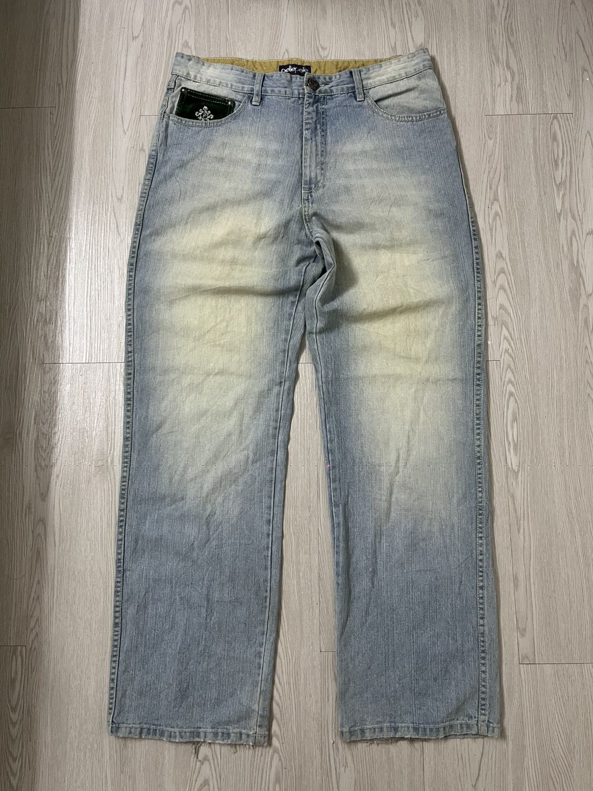 Pelle Pelle Vintage Y2k Pelle Pelle Dragon Embroidery Baggy Jeans Size US 36 / EU 52 - 8 Thumbnail