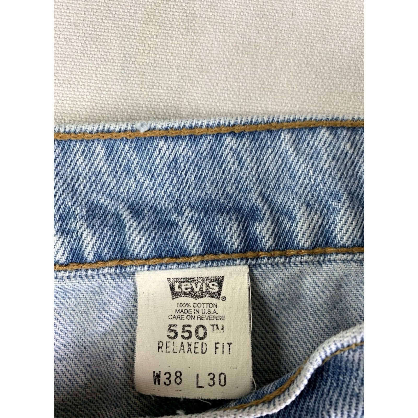 Levi's VTG Levi's 550 Jeans Mens 36x30 Blue Relaxed Fit 90s Made In USA Denim Flex 5-Pocket Classic Vintage USA Mens jeans Size US 36 / EU 52 - 7 Thumbnail