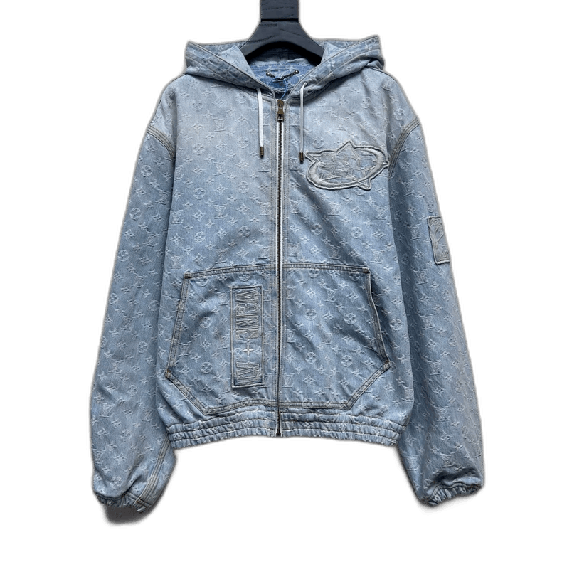 LV Louis Vuitton NBA Denim Hooded Jacket-2506