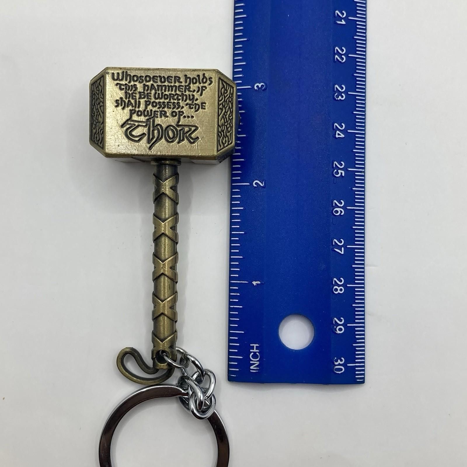 Designer New Marvel Thor Mjolnir Hammer Metal Key Chain 3 Inches Size ONE SIZE - 7 Thumbnail
