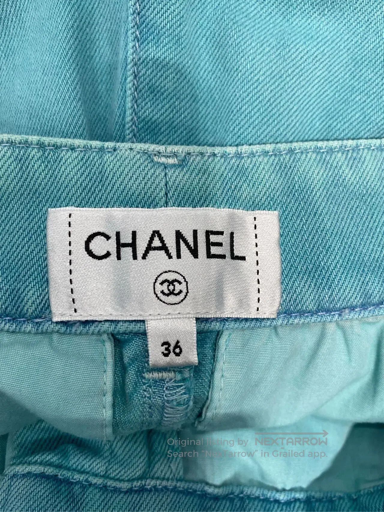 Chanel Chanel 2021 Blue Wide-Leg Jeans. Size US 36 / EU 52 - 3 Thumbnail