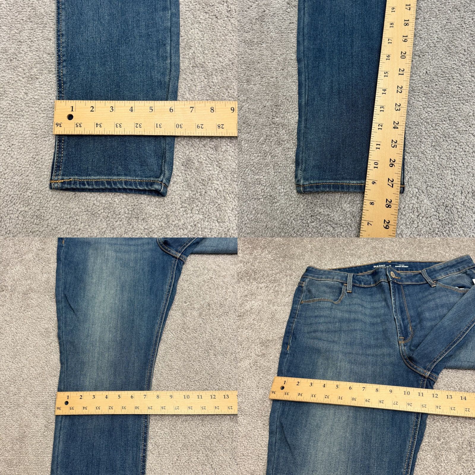 Old Navy Old Navy Jeans Womens High Rise Super Skinny Ankle Blue Stretch Denim 14 NWT Size 36" / US 14 / IT 50 - 9 Thumbnail