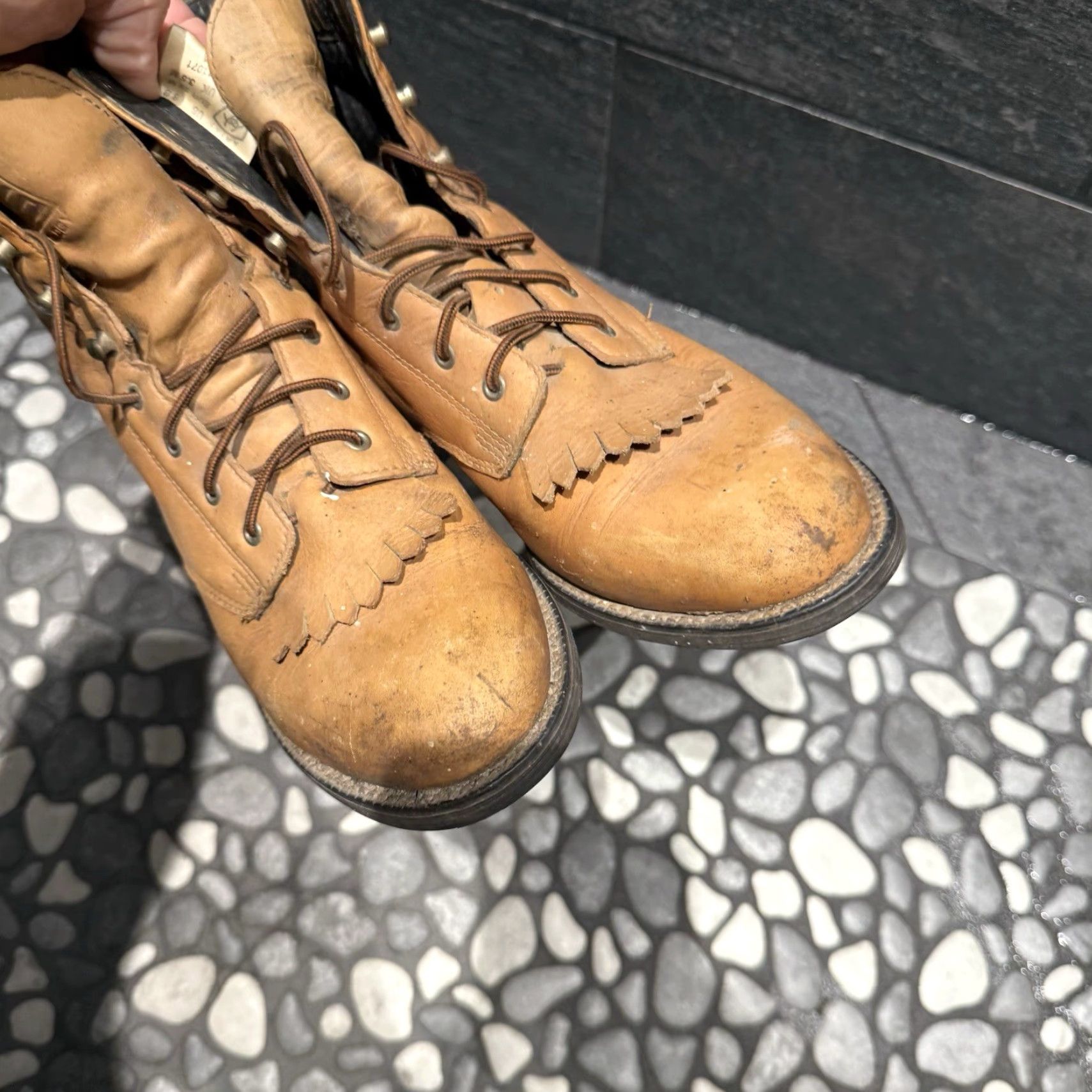 Ariat Ariat Boots Packer 11071 Brown Leather Western Vintage Boots Women B 6 3.5 36 11071 Victorian Leather Lining Ankle Shaft Block Heel Toe Almond Flaws Size US 6 / IT 36 - 5 Thumbnail