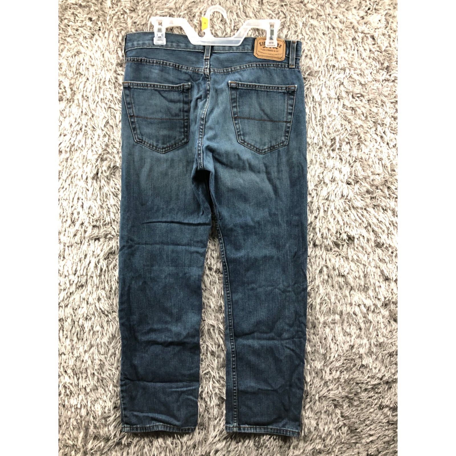 Denime Rock Hardwear Jeans Size 32x34 Mens Mid Rise Straight Blue Denim Dark Wash Size US 32 / EU 48 - 5 Thumbnail