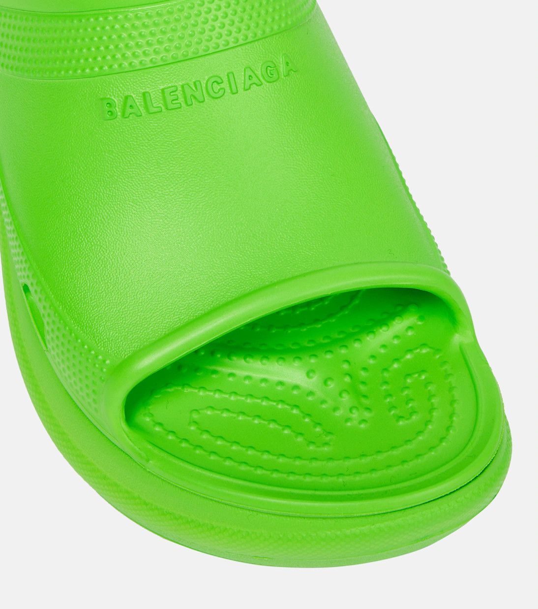 Balenciaga × Crocs o1la1rc1a0824 Pool Crocs Slide Sandals in Green Size US 9.5 / IT 39.5 - 7 Thumbnail