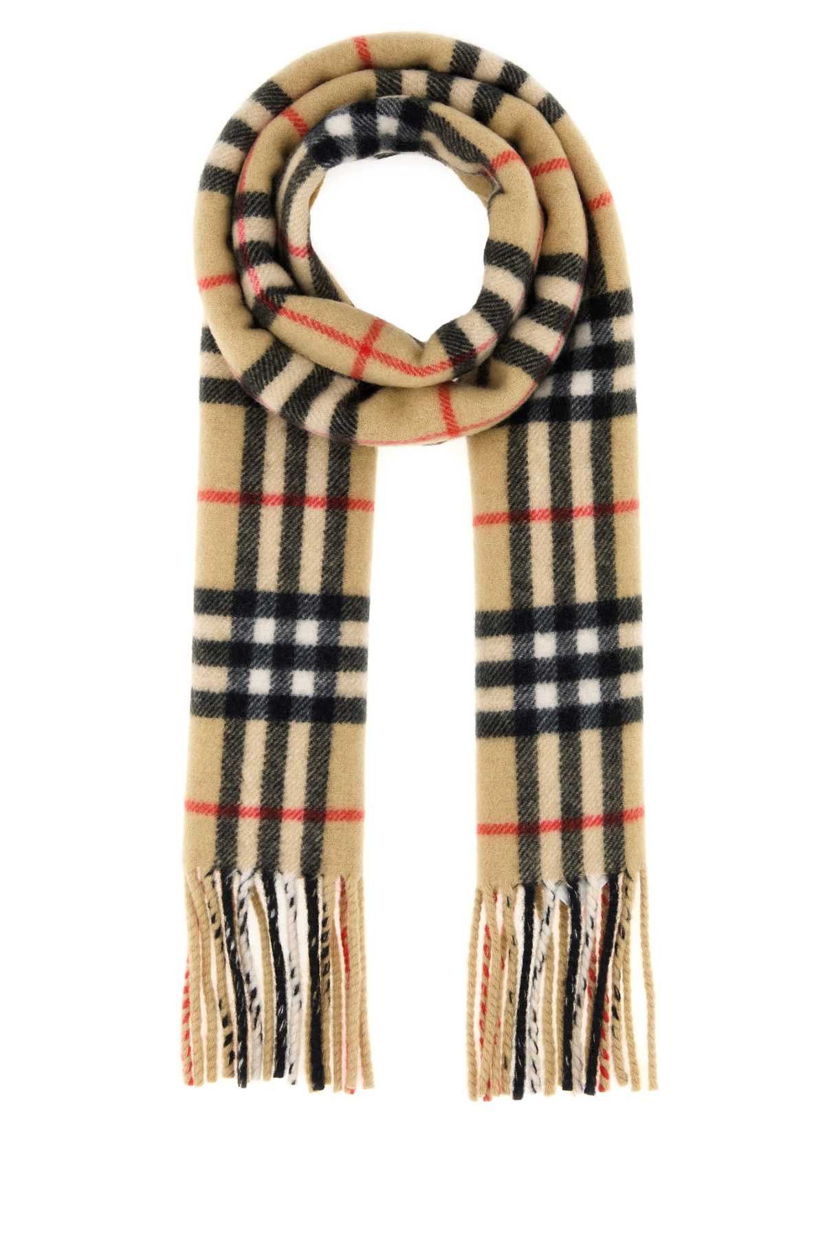 Burberry Embroidered Cashmere Scarf Size ONE SIZE - 1 Thumbnail