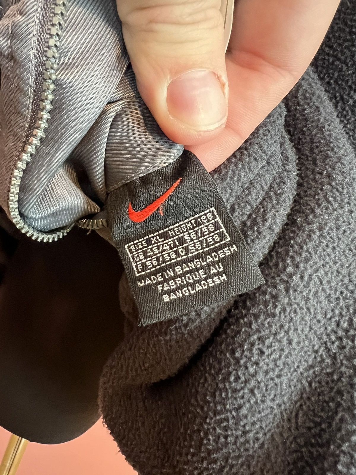 Vintage Nike vintage double sided jacket fleece nylon Size US XL / EU 56 / 4 - 4 Thumbnail