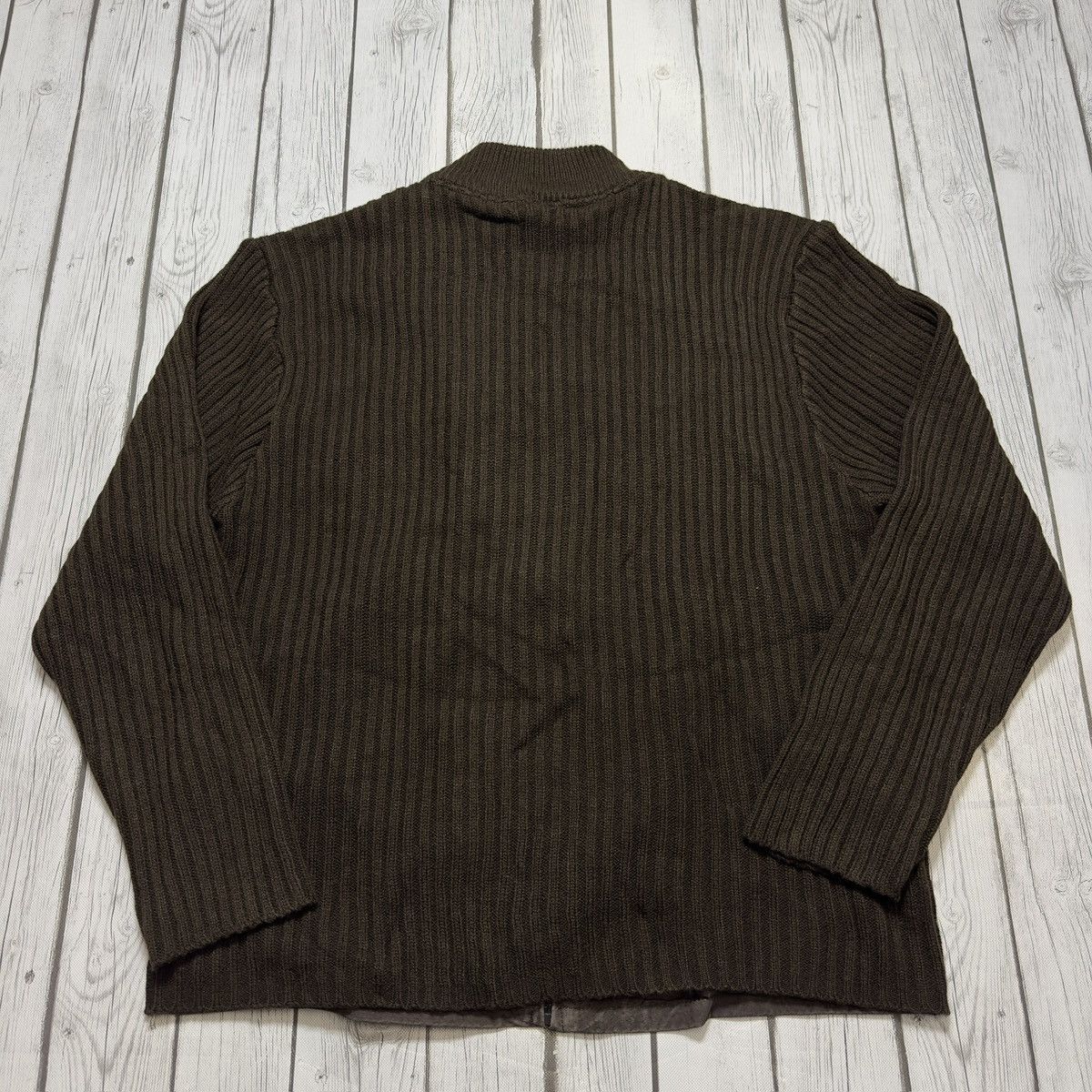 George × Vintage Vintage leather sweater Size US L / EU 52-54 / 3 - 2 Thumbnail