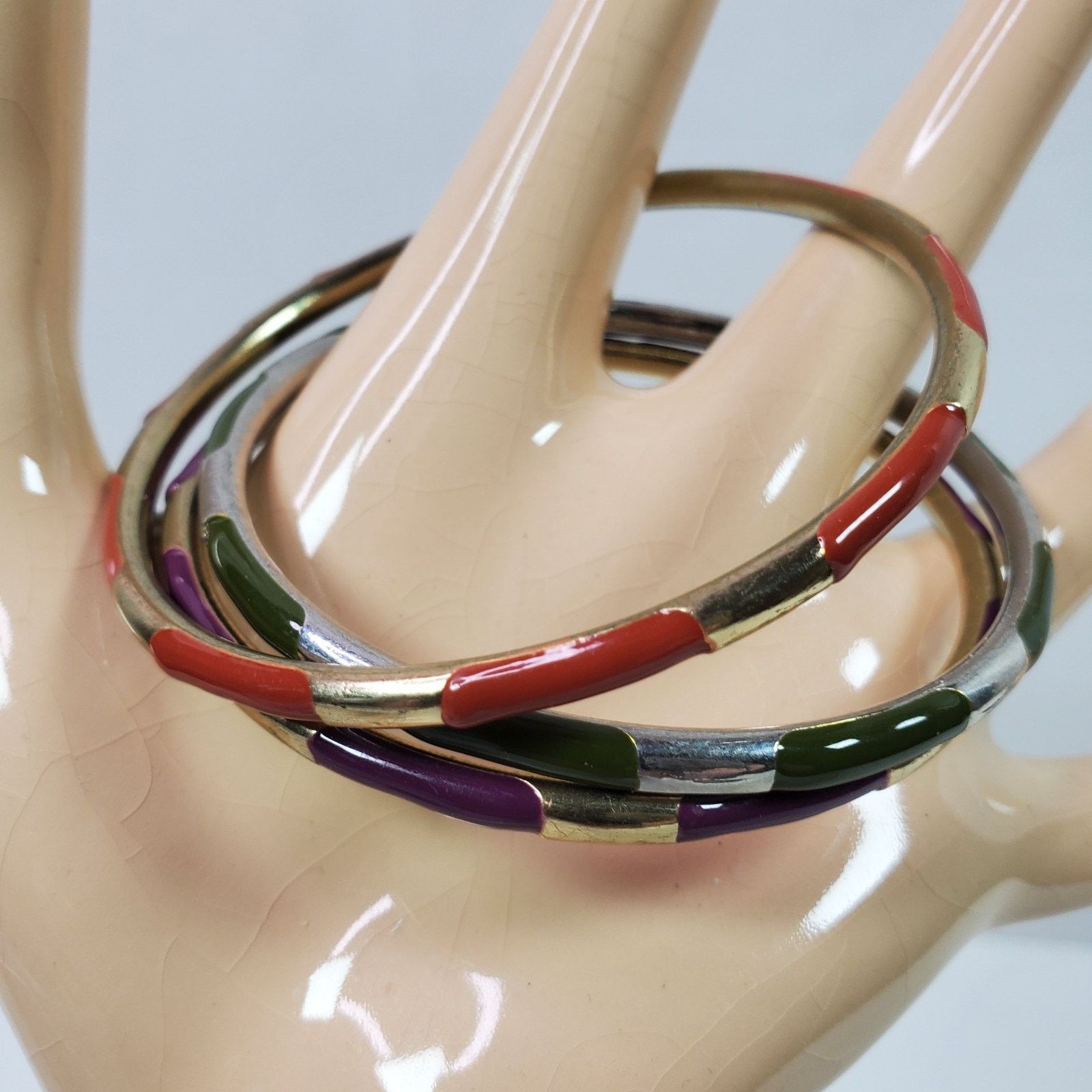 The Unbranded Brand Casual Career 3 Multicolor Bangles NOS Size ONE SIZE - 1 Thumbnail