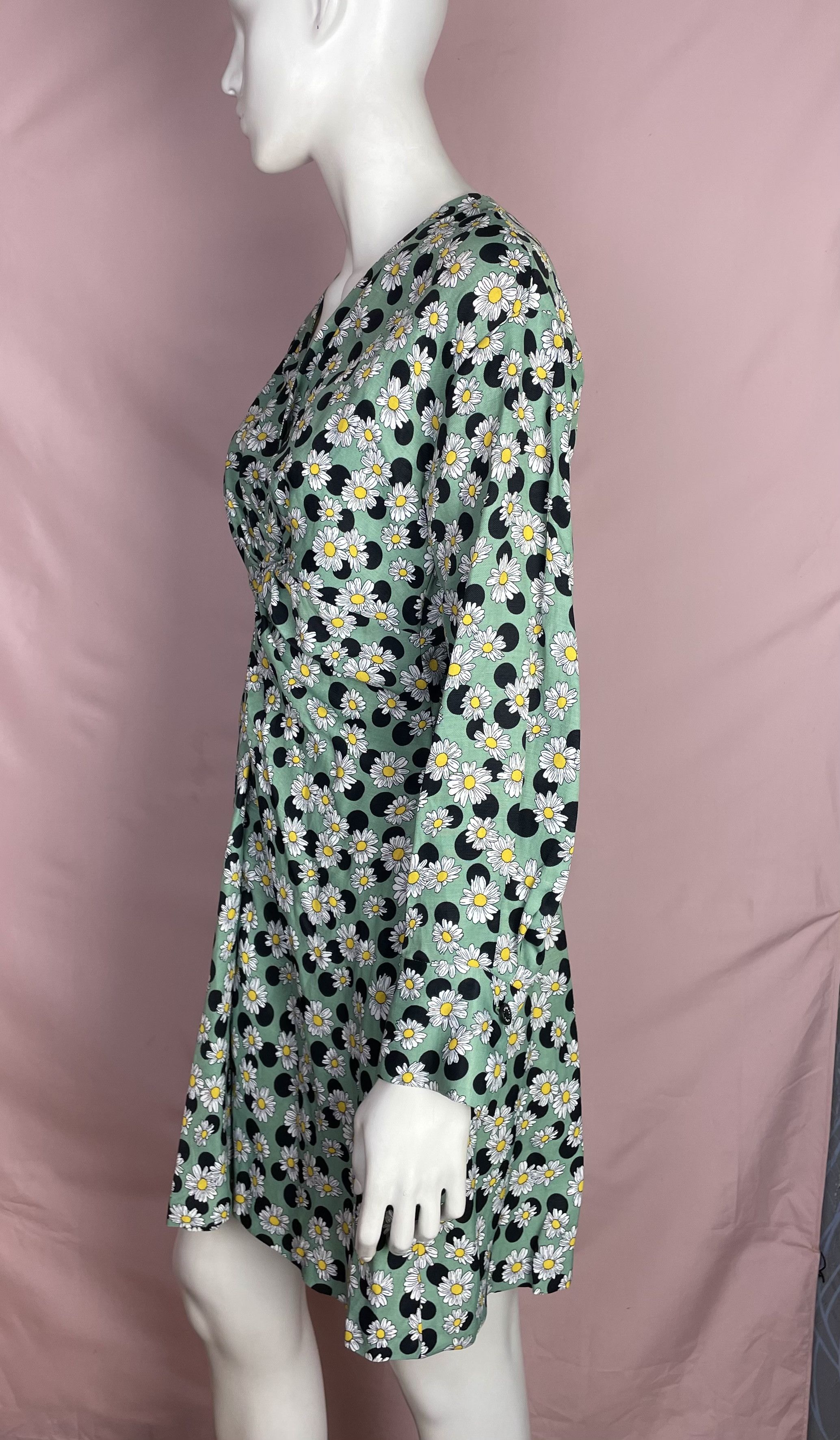 Sandro Sandro Angele Floral Print Linen Blend Mini Dress Size EU 36 Size S / US 4 / IT 40 - 5 Thumbnail