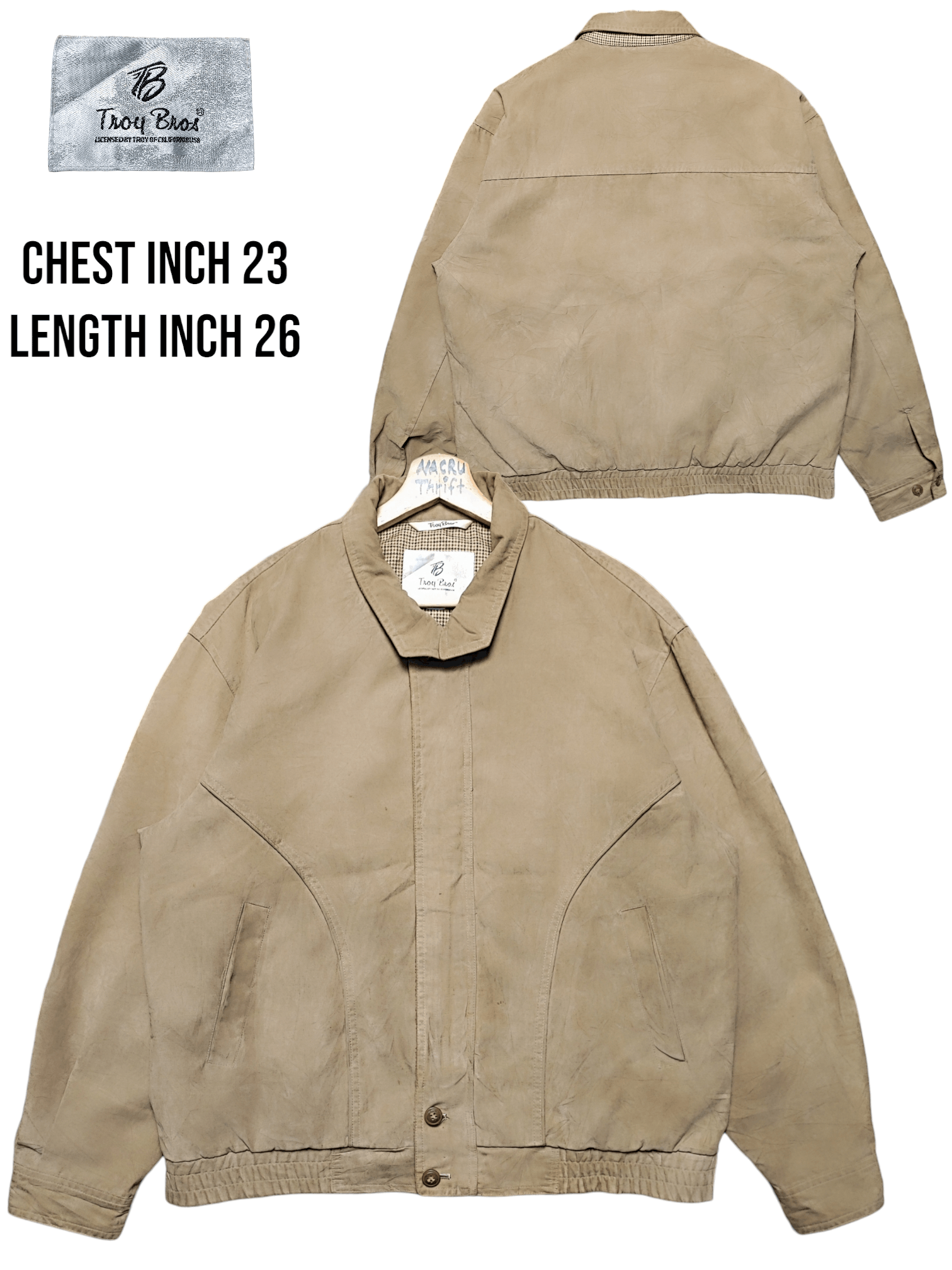 Japanese Brand × Vintage CRAZY VINTAGE TROY BROS MOLDSKIN SUEDE Size US M / EU 48-50 / 2 - 1 Thumbnail