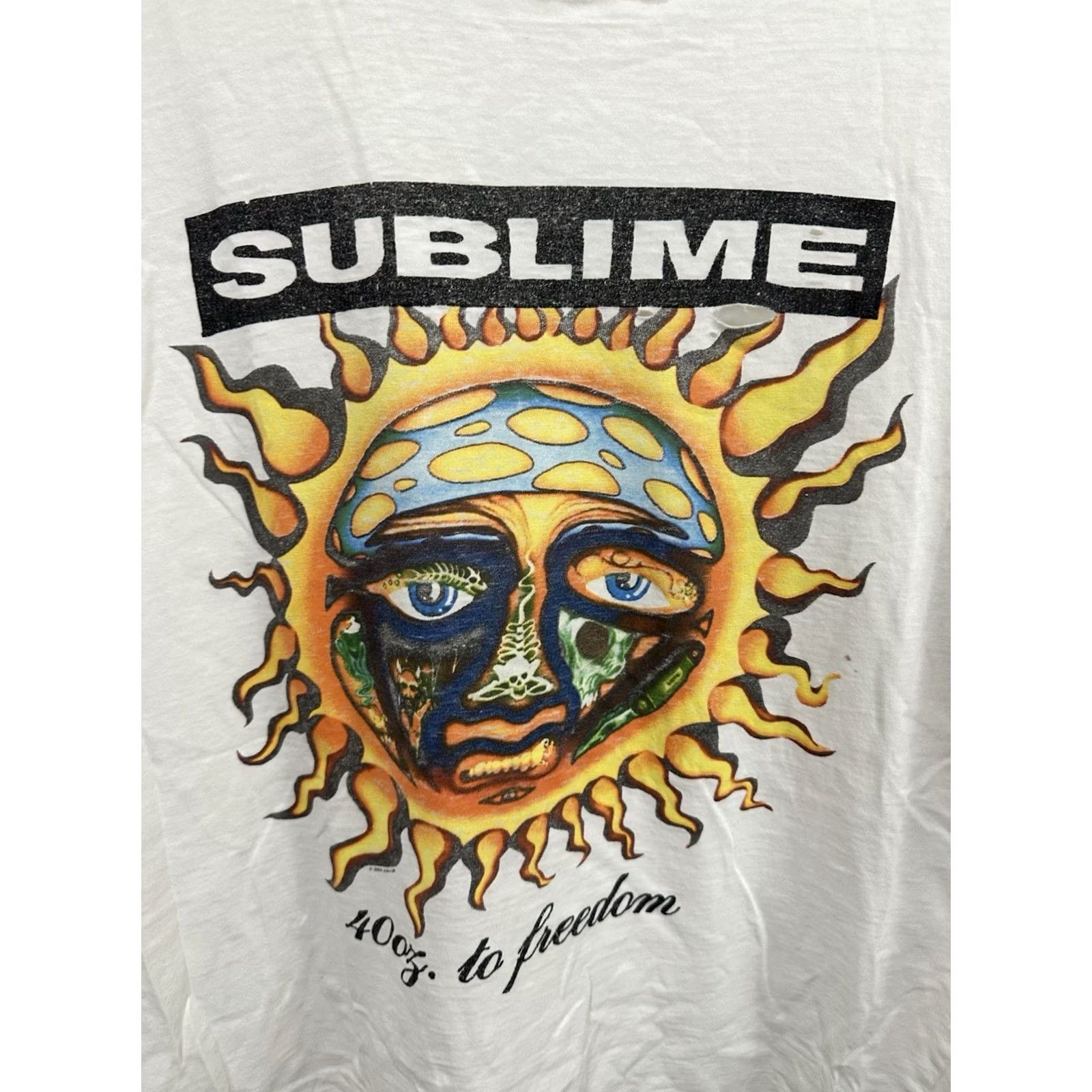 Anvil VTG Sublime 40oz to Freedom Thrashed Cheese Distressed Worn Band T-Shirt L Mens Clothing White(Adult) T-Shirt Grunge 90s Boys Girls Size US L / EU 52-54 / 3 - 5 Thumbnail