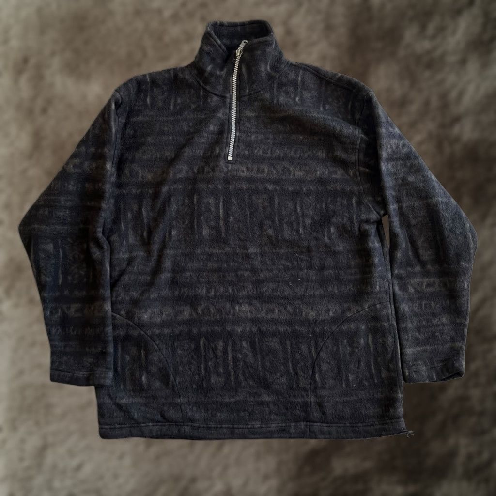 Vintage VINTAGE McIntosh Seymour Sweater Shirt Mens Large Black Geometric Fleece Mock Neck 1/4 Zip? Size US L / EU 52-54 / 3 - 1 Thumbnail