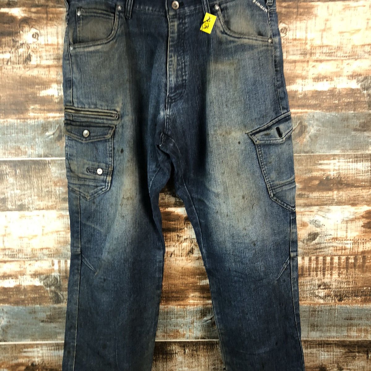 Japanese Brand Z Dragon Blue utility worker Multipocket cargo Pants #A2176 Size US 35 - 5 Thumbnail