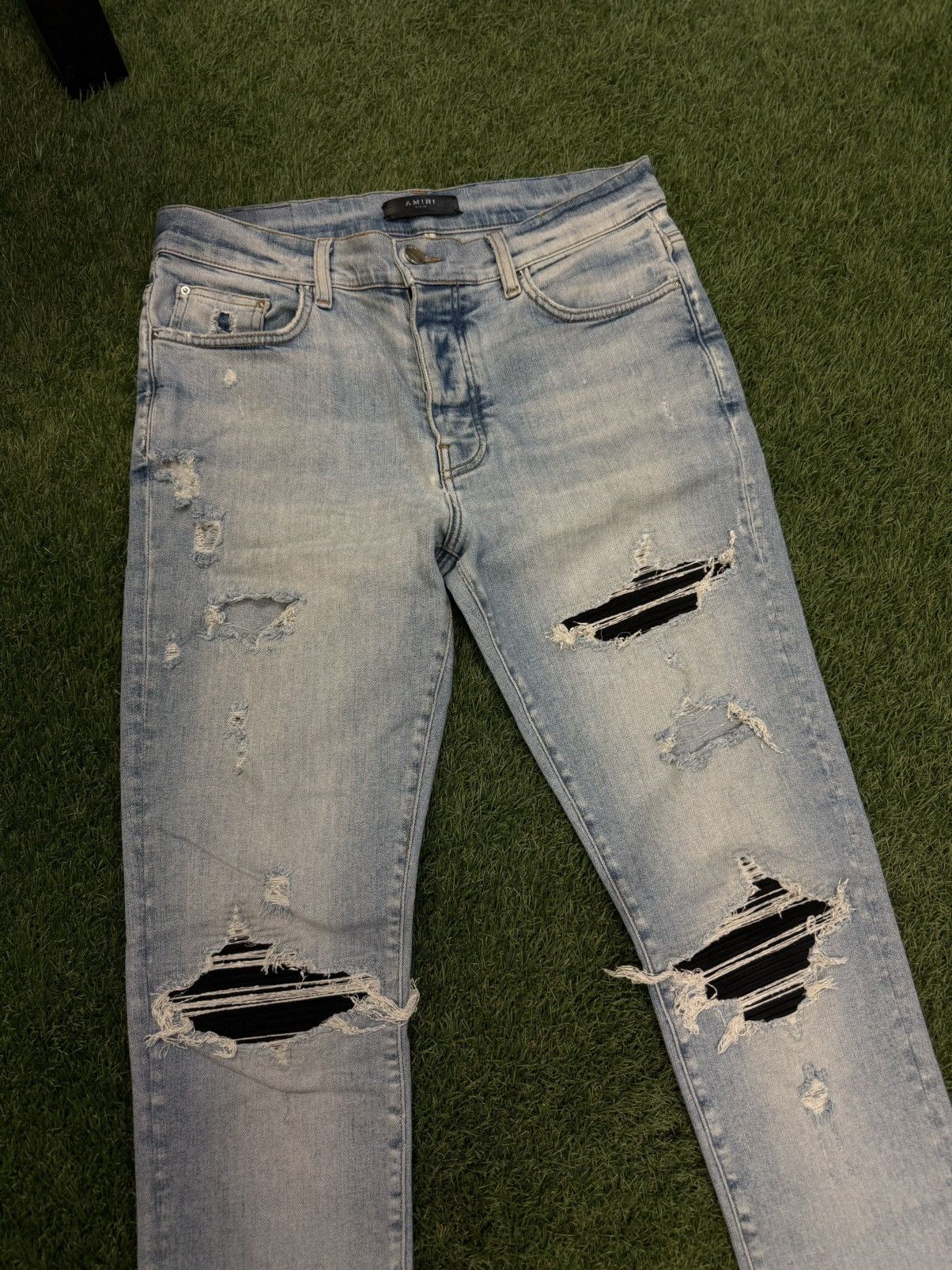 Amiri Amiri MX1 Jeans Black Patch Blue Pants Size 33 CLEAN 🧼 Size US 33 - 4 Thumbnail