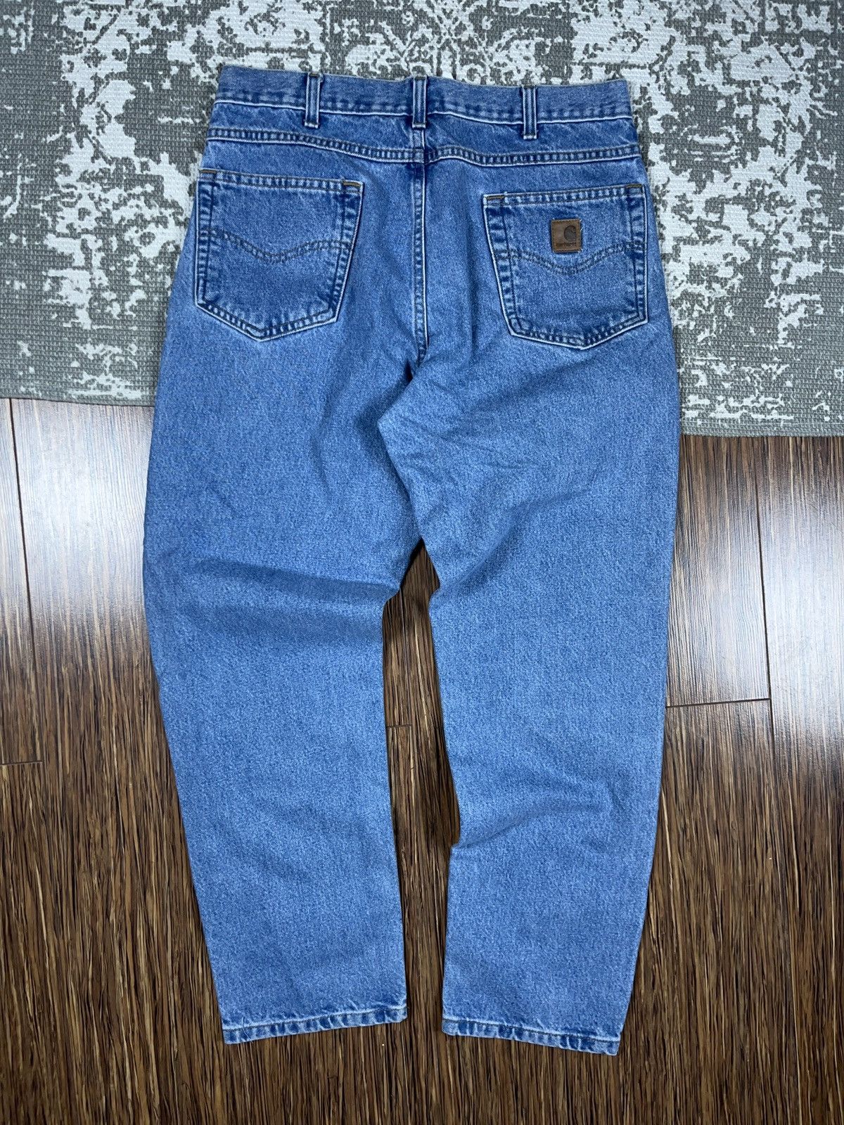 Carhartt × Vintage ➕ light blue washed carhartt relaxed vintage jeans loose Size US 34 / EU 50 - 1 Thumbnail