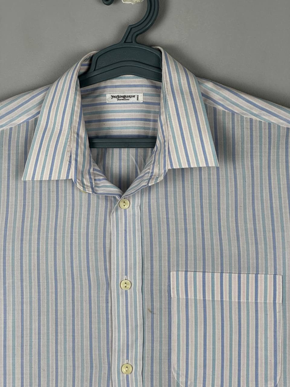 Yves Saint Laurent 80s Vintage Yves Saint Laurent Striped YSL Shirt Size US L / EU 52-54 / 3 - 4 Thumbnail