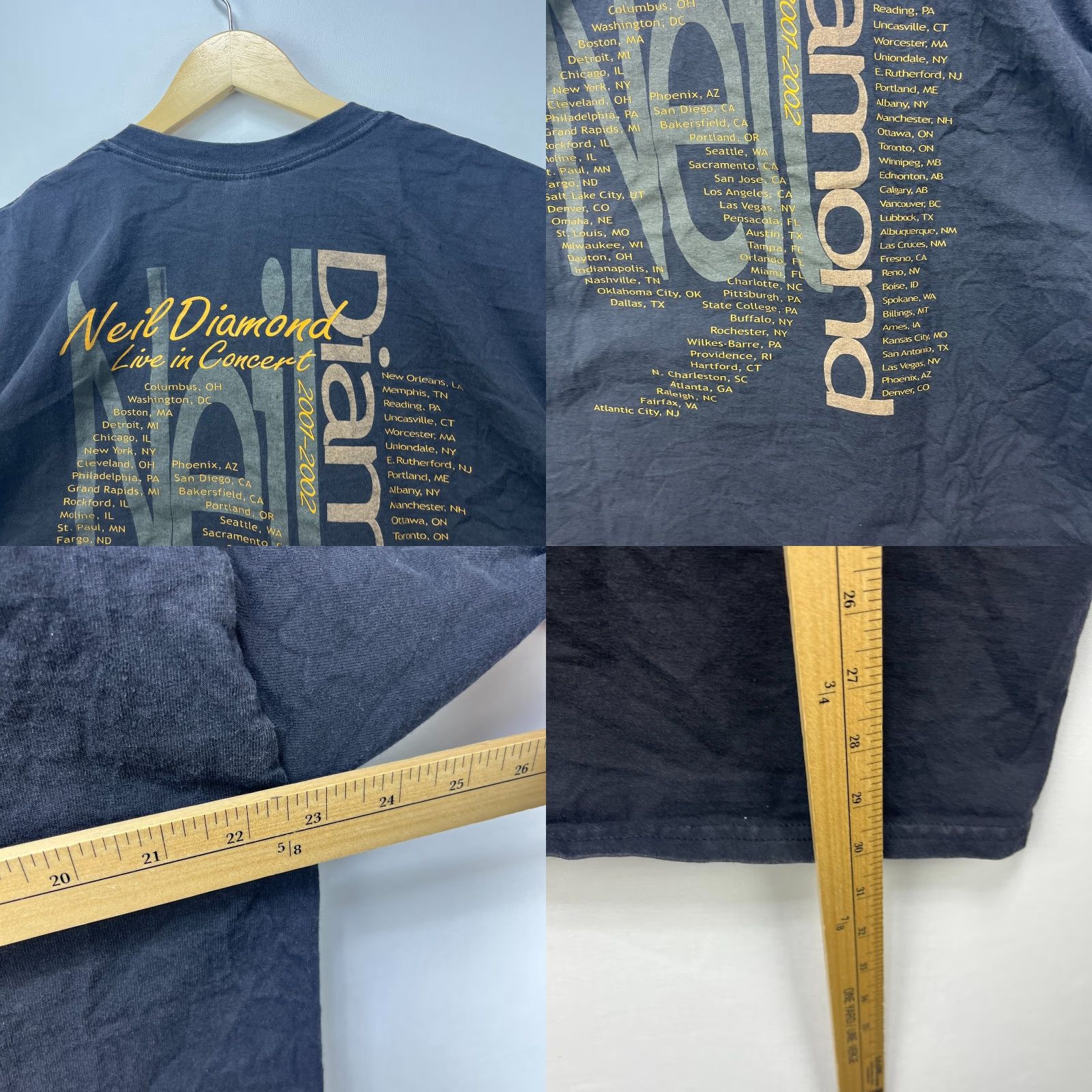 Vintage Vintage Neil Diamond Band Tour T-Shirt XL Black User: Vintage Neil Diamond Band Tour T-Shirt XL Black Size US XL / EU 56 / 4 - 8 Thumbnail
