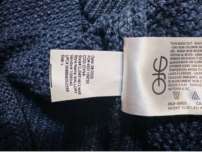 Jessica Simpson Jessica Simpson Rolled Mock Neck Sweater Dark Blue – Size L Size L / US 10 / IT 46 - 7 Thumbnail