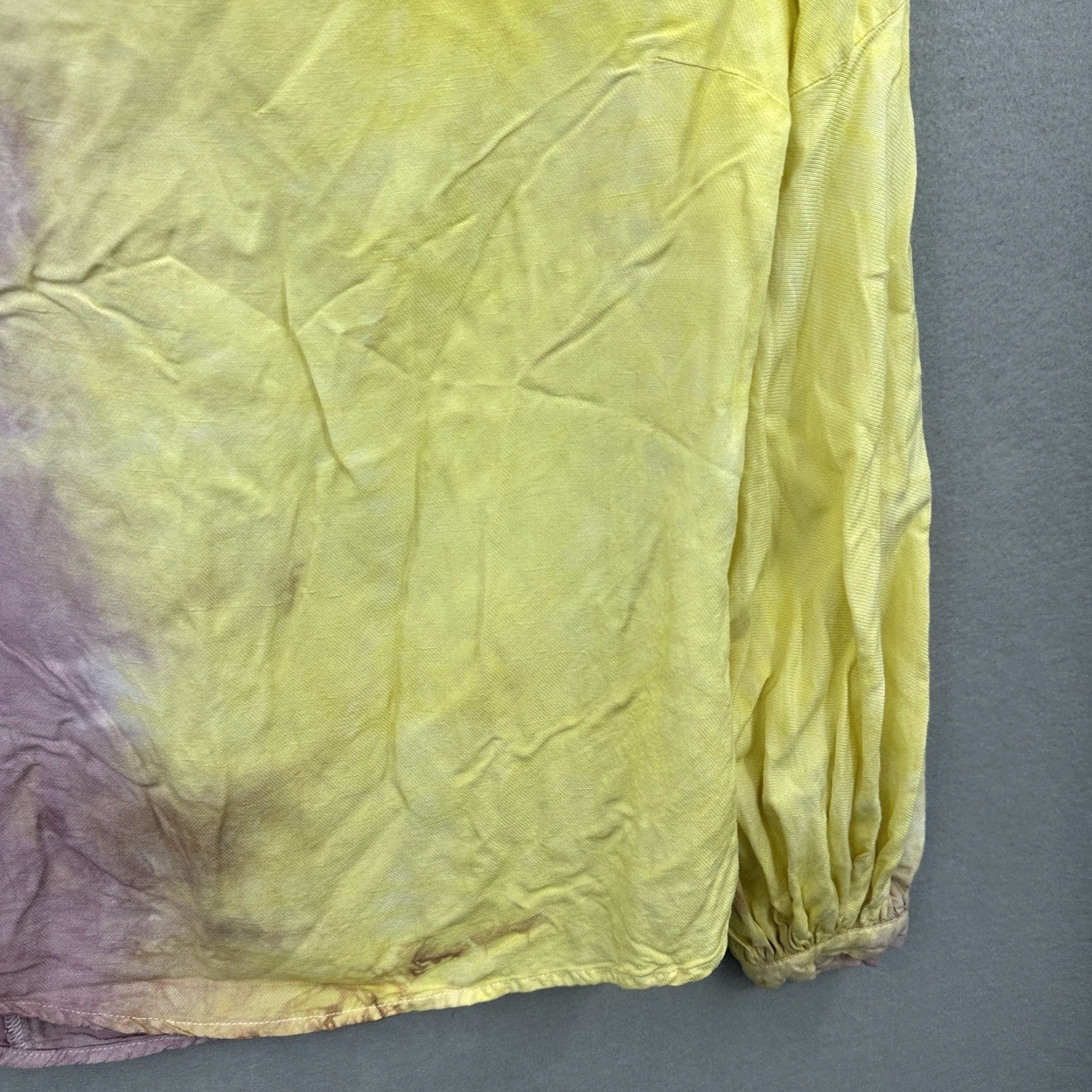 Anthropologie Floreat Blouse Womens 6 Anthropologie Off The Shoulder Tie Dye Ombre Cottagecore Size M / US 6-8 / IT 42-44 - 5 Thumbnail