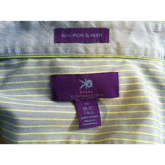 Egara EGARA MENS TEAL 100% EGYPTIAN COTTON DRESS SHIRT 19/36-37 Size US XXL / EU 58 / 5 - 5 Thumbnail