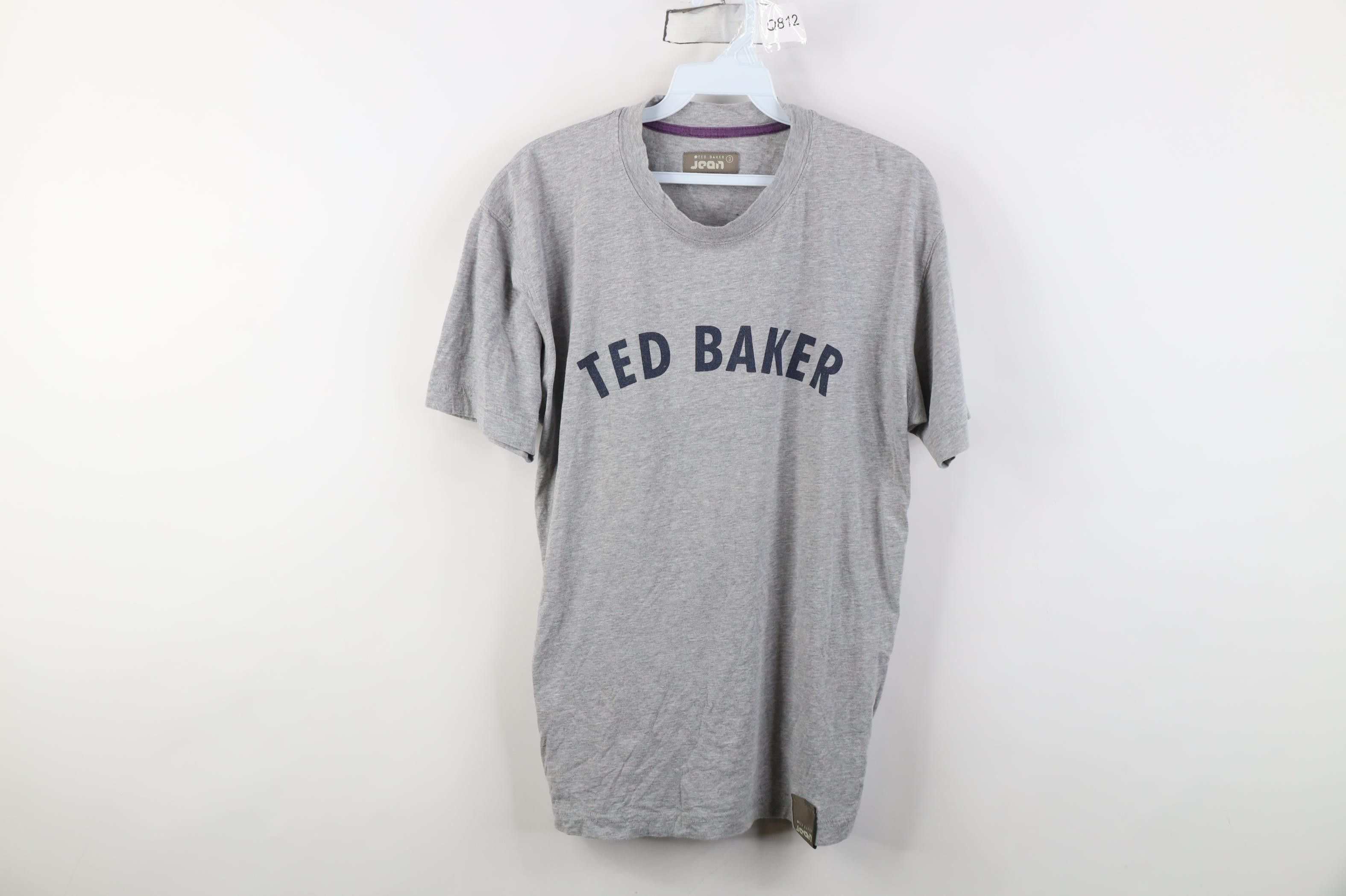 Vintage Vintage Y2K Ted Baker Spell Out Block Letter T-Shirt Gray Size US M / EU 48-50 / 2 - 1 Thumbnail