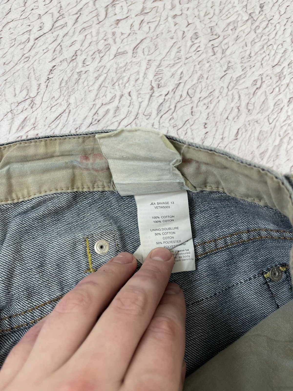 Schott Schott NYC vintage buckle back faded distressed denim jeans Size US 30 / EU 46 - 11 Thumbnail