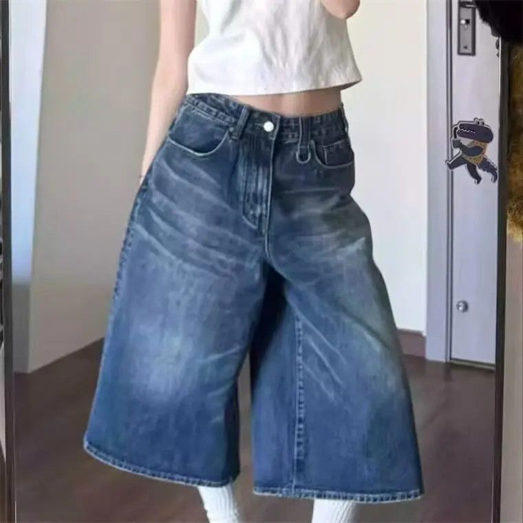 Japanese Brand Retro straight high street denim shorts Size US 32 / EU 48 - 2 Thumbnail