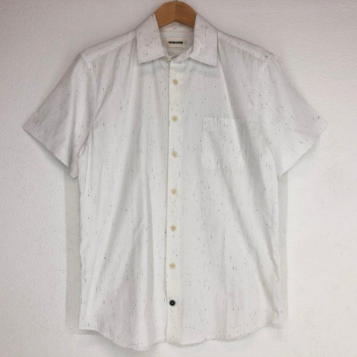 Taylor Stitch The Short Sleeve California in White Spacedye Size US S / EU 44-46 / 1 - 1 Thumbnail