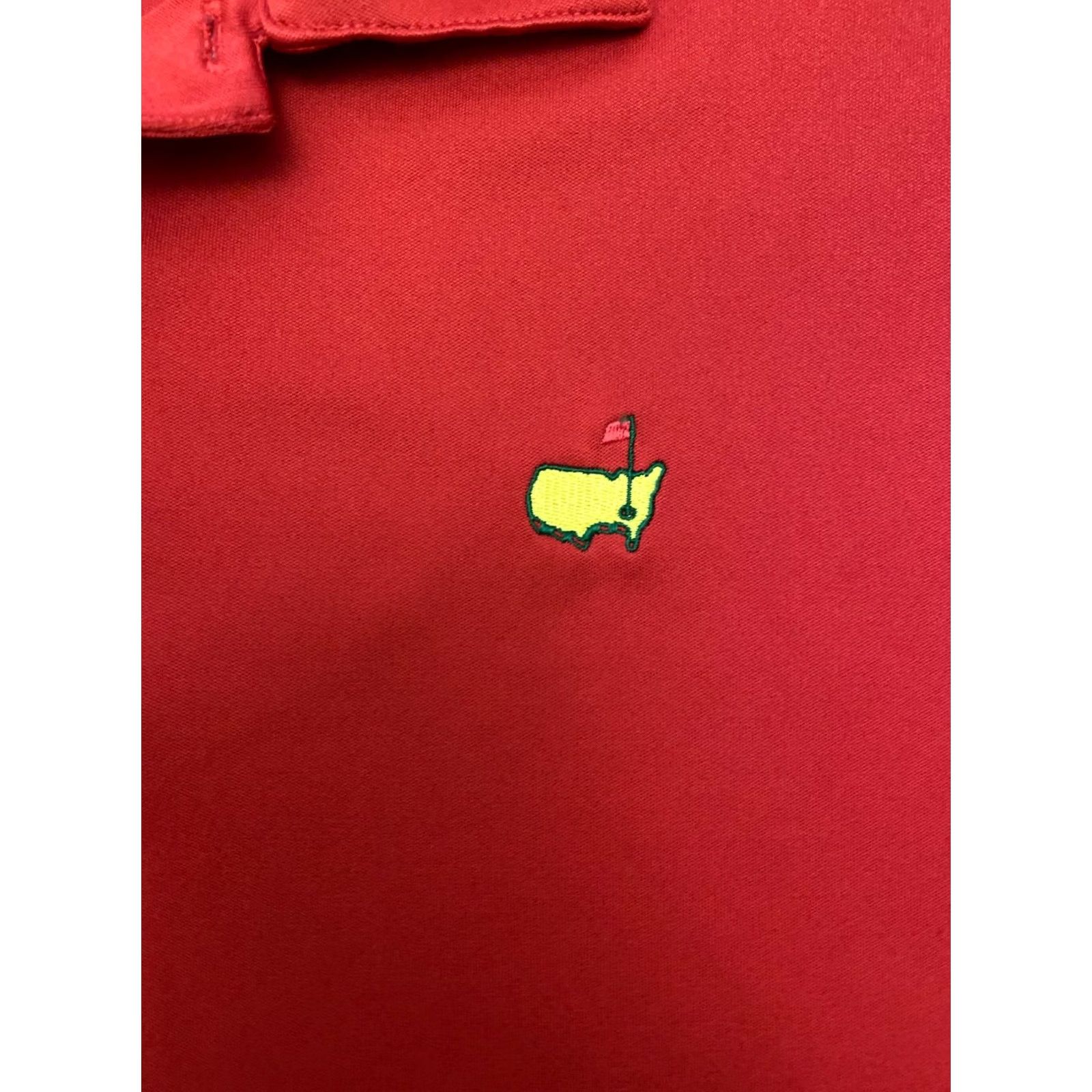 Vintage Masters Performance Shirt Men Short Sleeve Golf Polo Red Striped with Masters Logo Size L Size US L / EU 52-54 / 3 - 3 Thumbnail