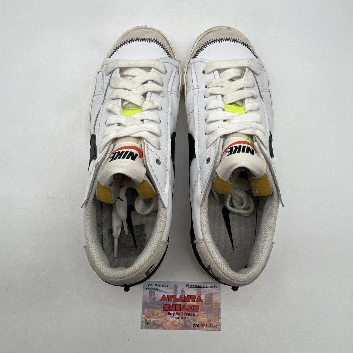 Nike Blazer low 77 jumbo white black Size US 12 / EU 45 - 6 Thumbnail