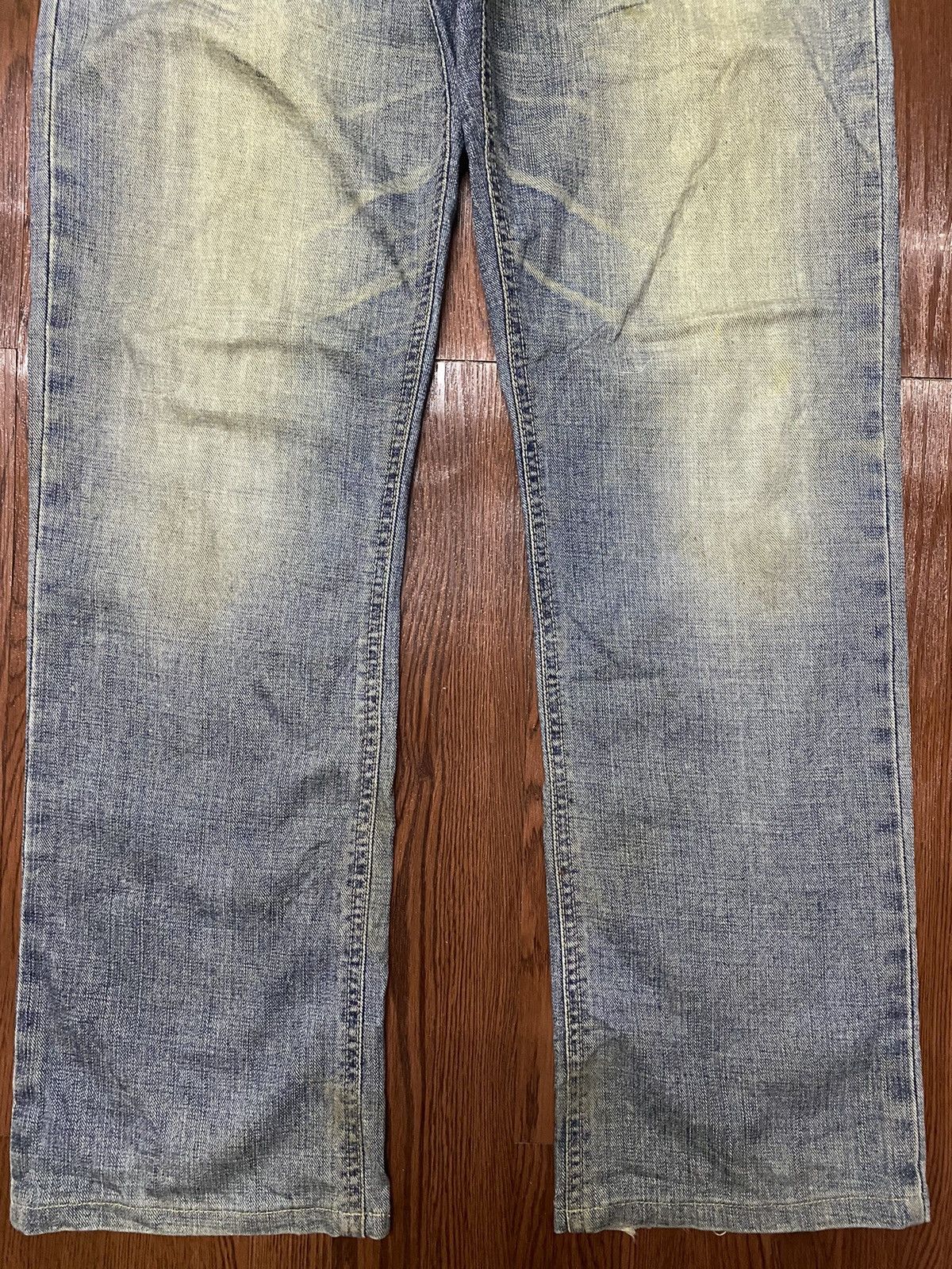 Japanese Brand Vintage Japanese Brands Blue Wash Distressed Loose Jeans Size US 33 - 5 Thumbnail