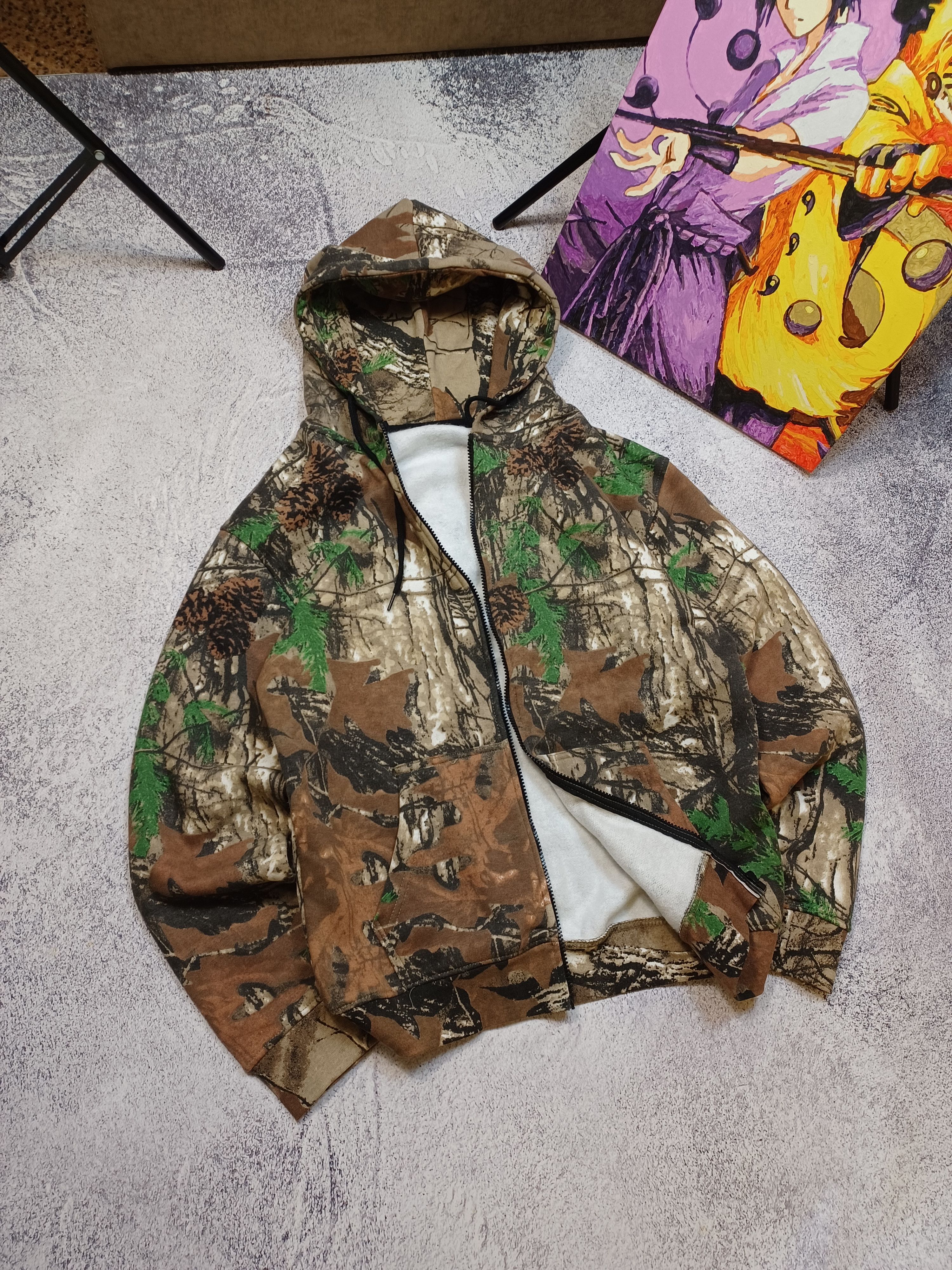 Other Vintage Camo Woodland Zip Hoodie Boxy Fit Y2K Size US M / EU 48-50 / 2 - 1 Thumbnail