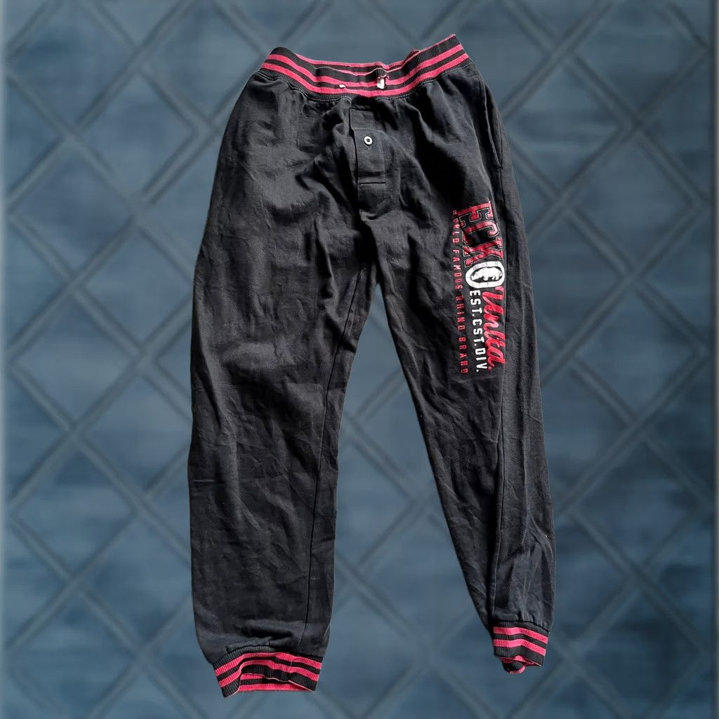 Ecko Unltd. Ecko Unltd. Black Lounge Pants Mens M Distressdd Drawstring Pockets Logo Button Size US 31 - 1 Thumbnail