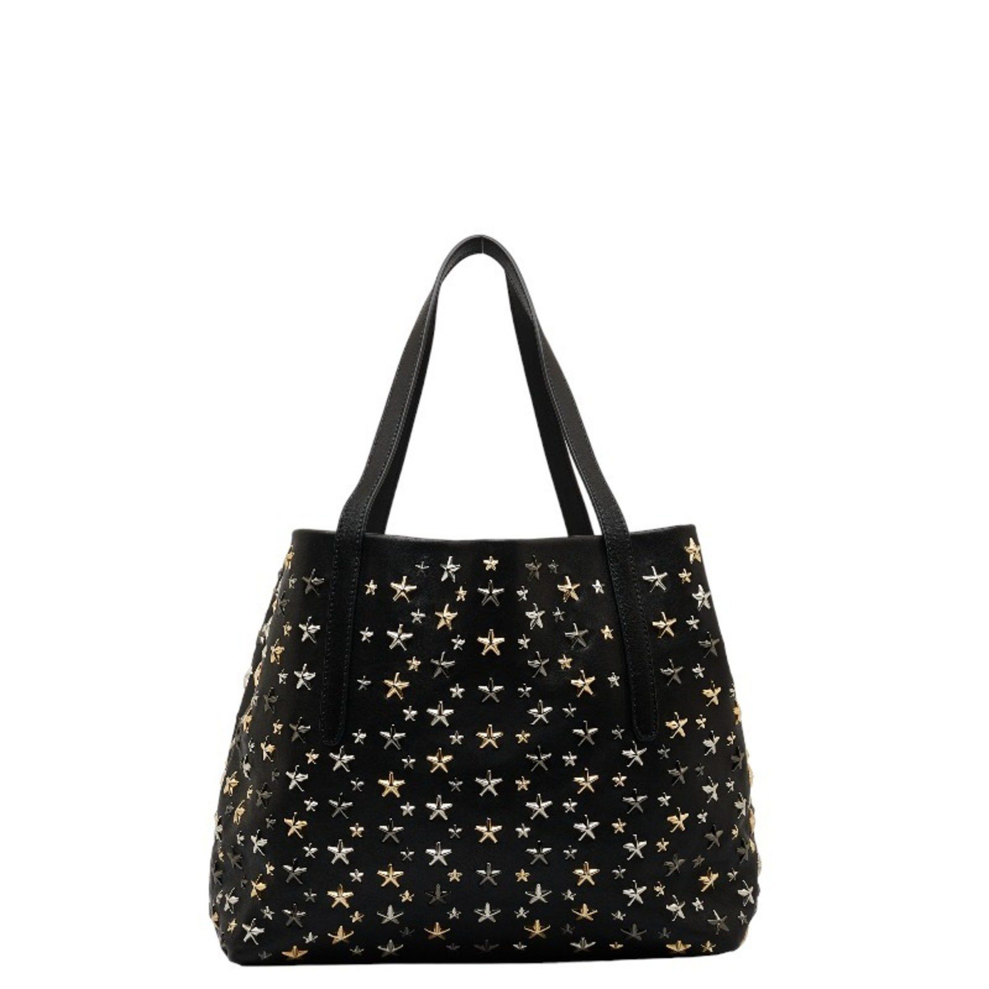 image of Jimmy Choo Sophia M Tote Star Studded Shoulder Bag Black Leather Ladies Jimmy Choo, Women's