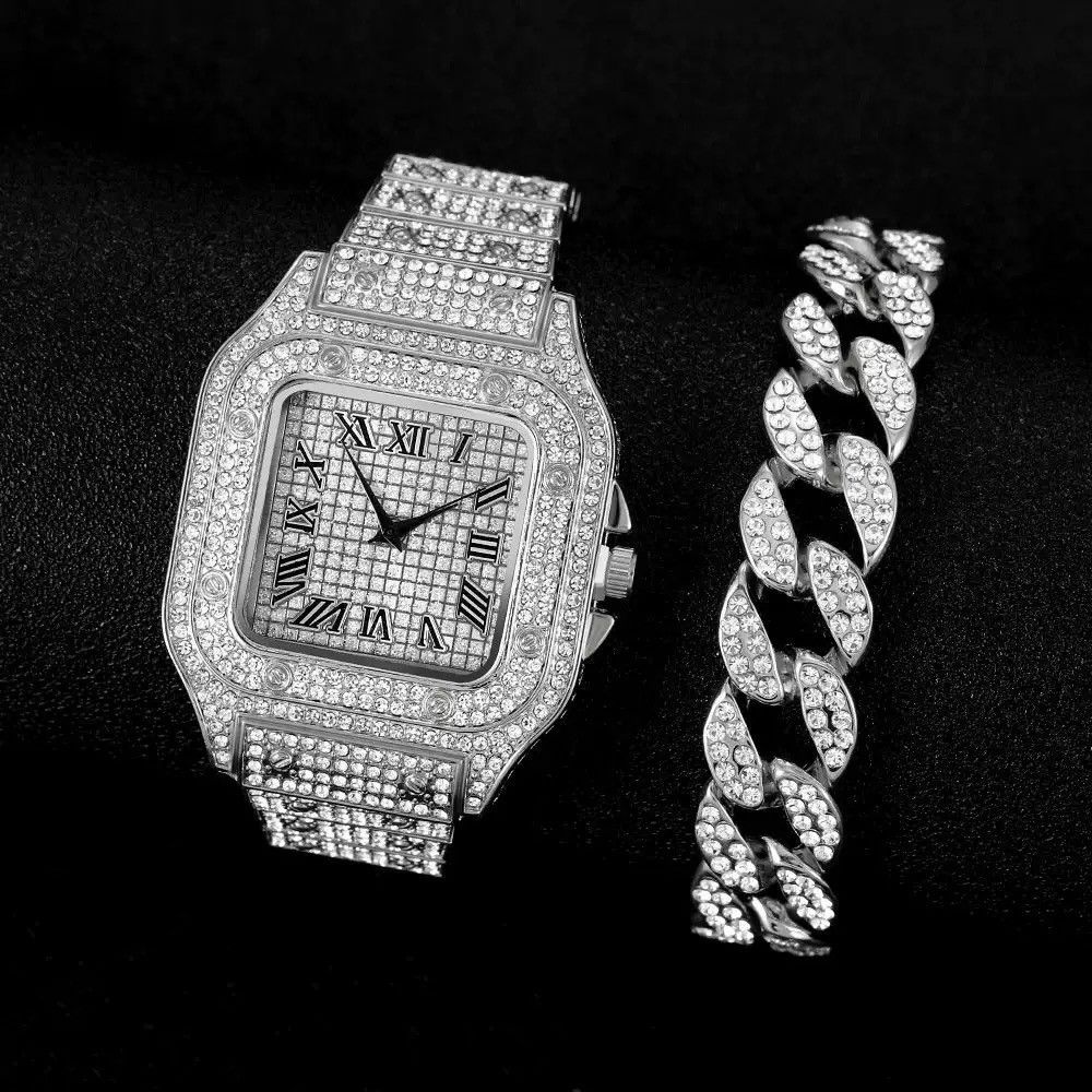 Other Hip-hop square watch Cuban chain pendant Size ONE SIZE - 3 Thumbnail