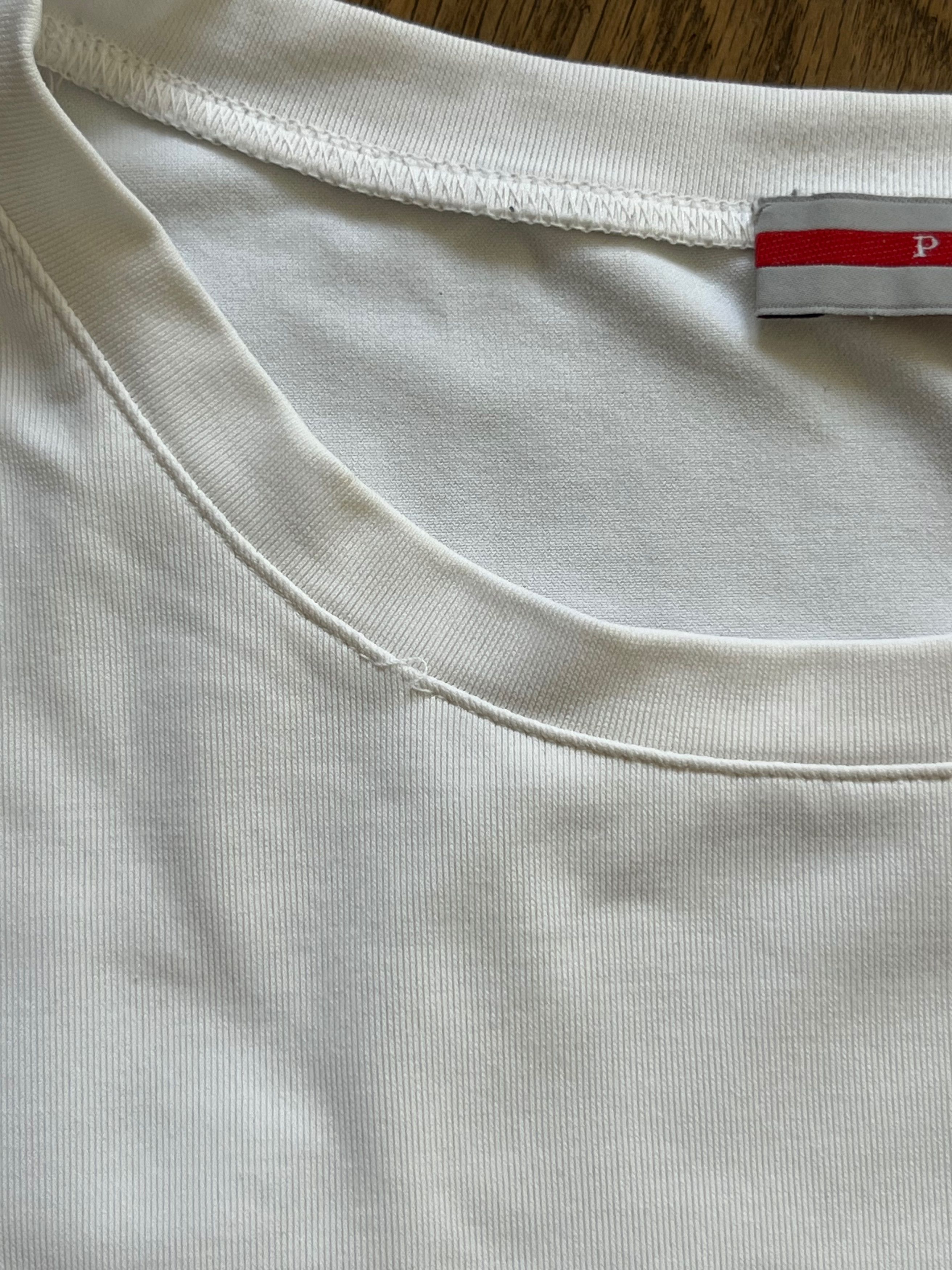 Prada Prada sport white nylon long sleeve tshirt Size L / US 10 / IT 46 - 3 Thumbnail