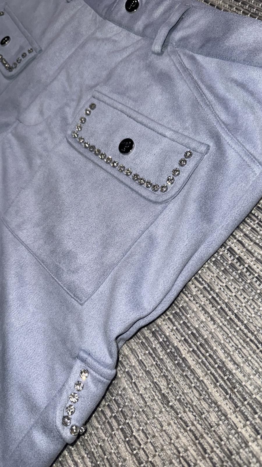Other Prestige Blue Deerskin Rhinestone Shorts Size US 32 / EU 48 - 2 Thumbnail