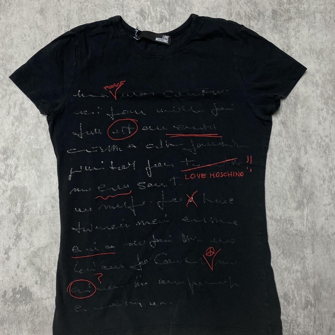 Other Black Moschino Love Peace T-shirt #MoschinoLovePeace Size S / US 4 / IT 40 - 1 Thumbnail