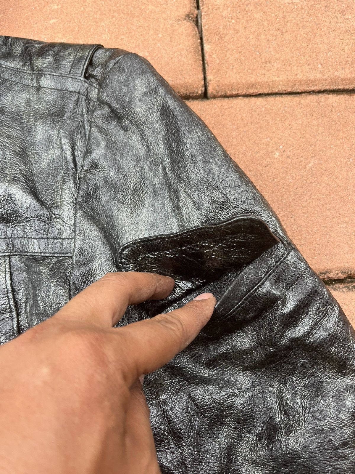 Tornado Mart vintage tornado mart Long Trench leather Jacket parkan Size US L / EU 52-54 / 3 - 13 Thumbnail