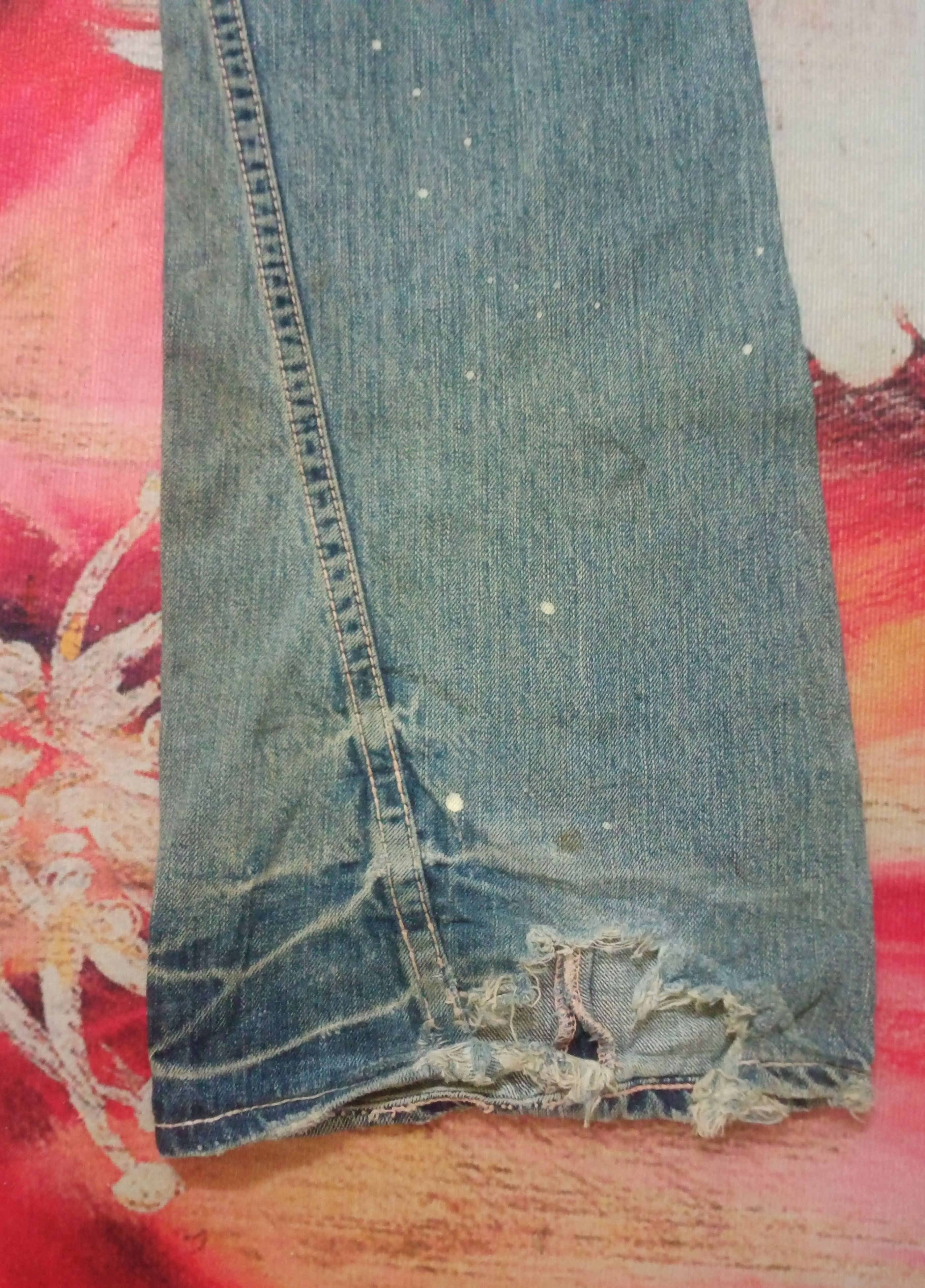 Hysteric Glamour Rare Vintage On Board Flare Distressed Jeans Size 34" / US 12 / IT 48 - 9 Thumbnail