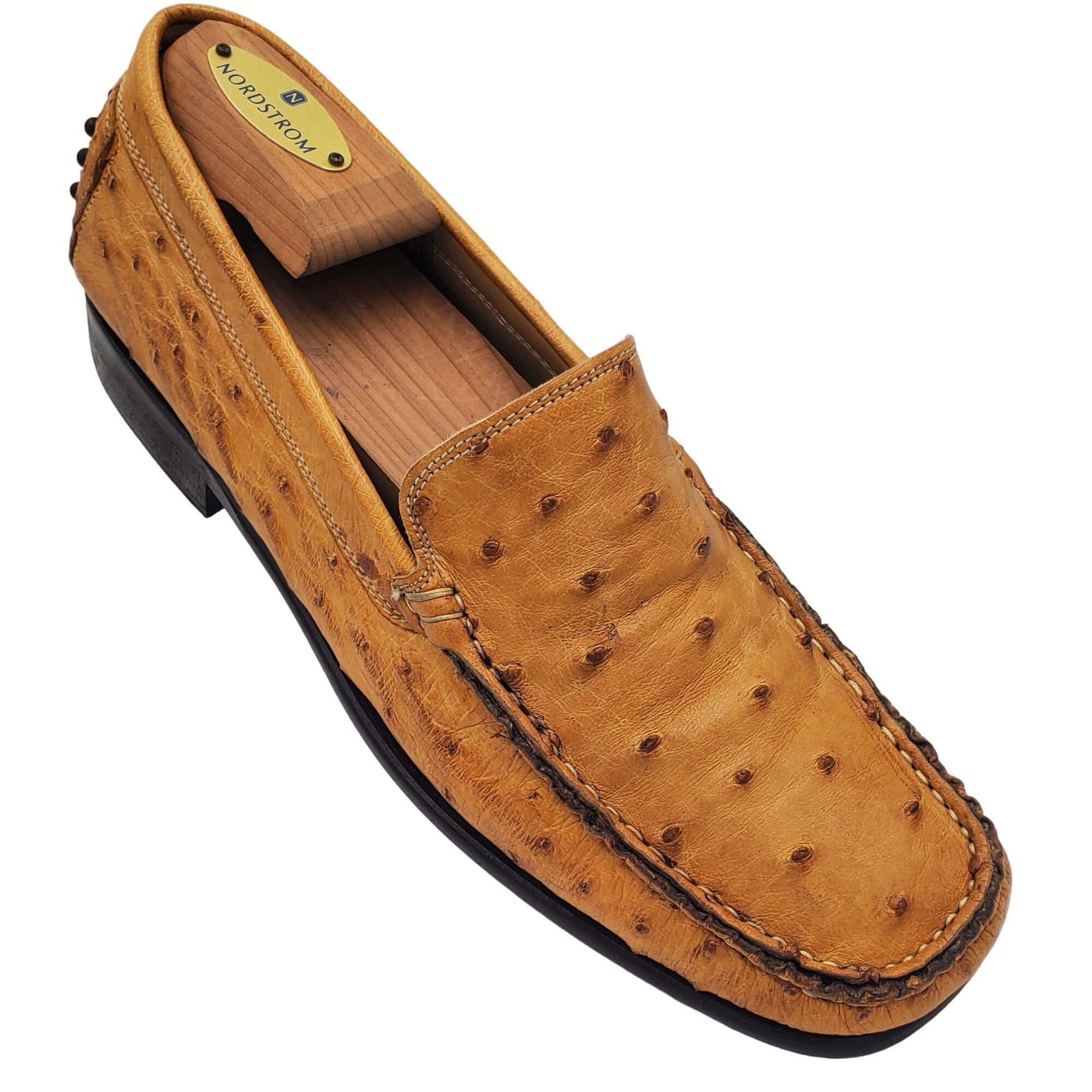 Other Italy Calzoleria Toscana Mens size 6.5 Brown Ostrich Leather Size US 6.5 / EU 39-40 - 1 Thumbnail