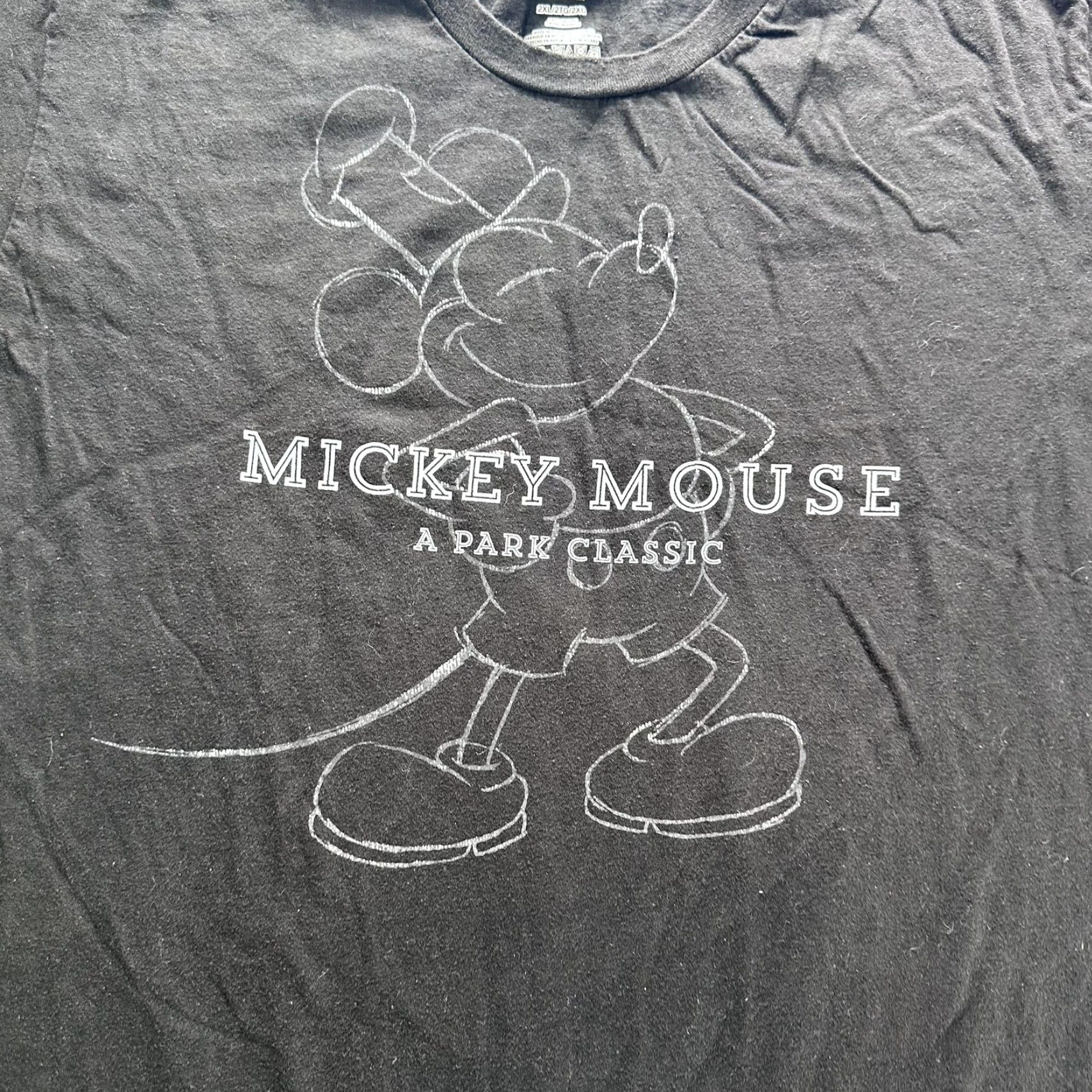 Hanes Mickey Mouse Shirt Mens 2XL Black Walt Disney World Park Classic Graphic Tee Size US XXL / EU 58 / 5 - 2 Thumbnail