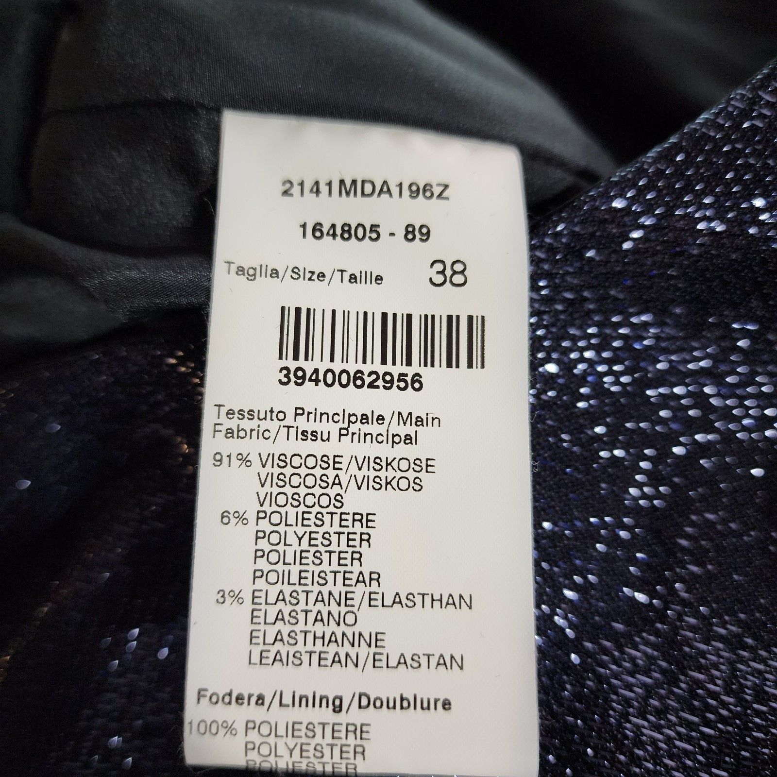MSGM MSGM Glitter A-Line Dress – Midnight Blue, Size US2 / IT3 Size XS / US 0-2 / IT 36-38 - 3 Thumbnail