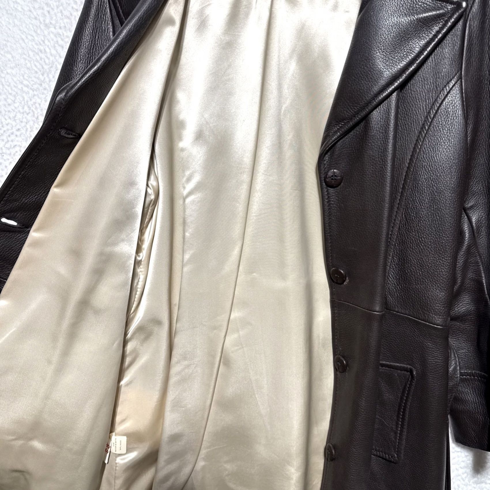 Vintage VINTAGE Deer Wear Genuine Deer Leather Jacket Women's L Brown Long Coat Size L / US 10 / IT 46 - 5 Thumbnail