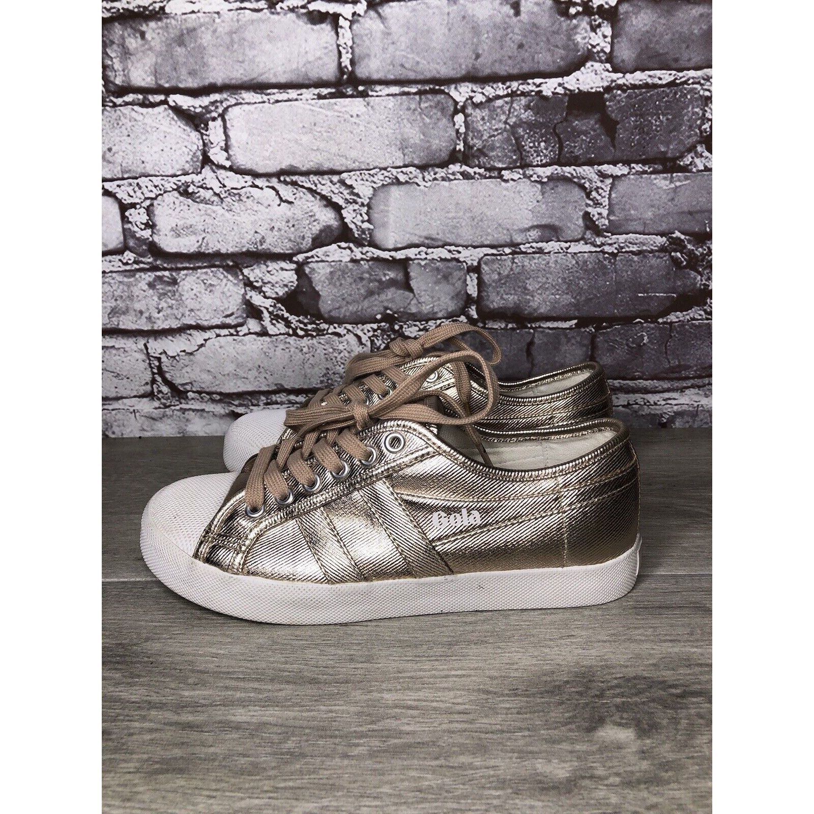 Gola Gola Coaster CLA029 Metallic Rose Gold Textile Casual Lace S Size US 6 / IT 36 - 1 Thumbnail